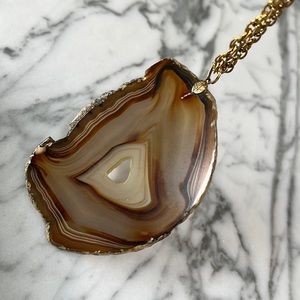 Vintage agate necklace stone necklace boho necklace